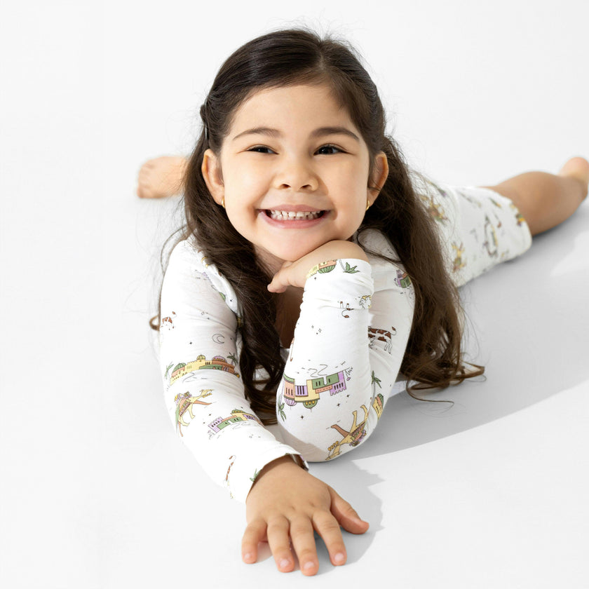Yuletide Bamboo Girls' Long Sleeve Dress