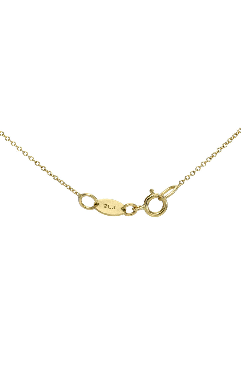 14K Gold Asymmetrical Initial Necklace