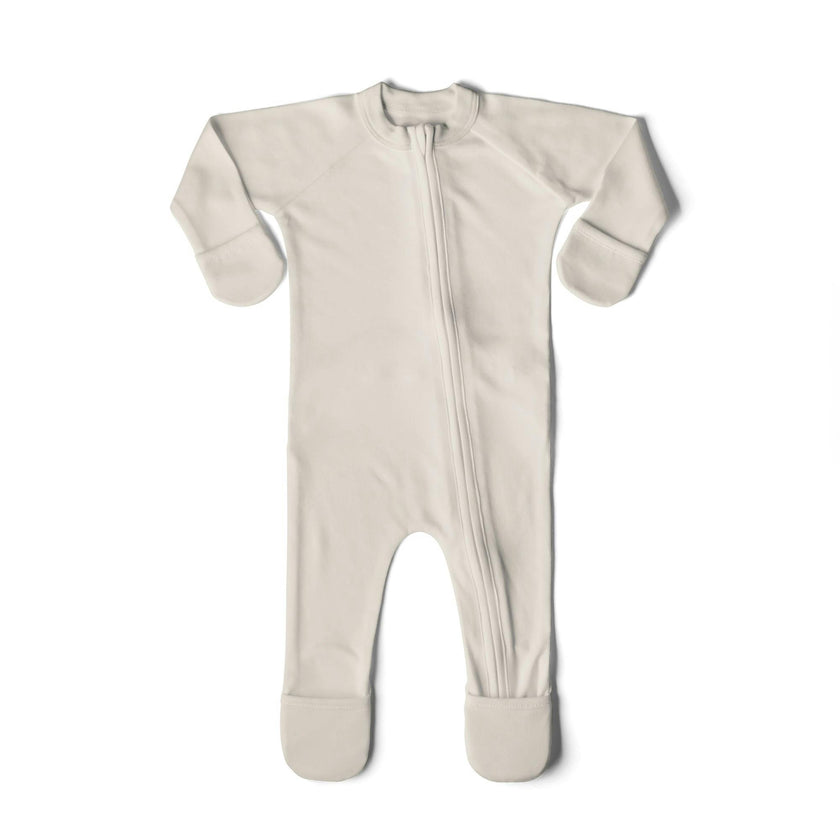GROW WITH YOU FOOTIE | BIRCH — Bamboo Organic Cotton Blend, 0–6M