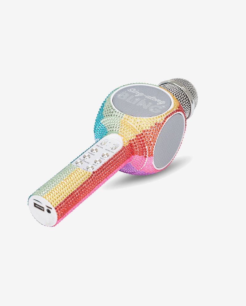 Rainbow Bling Karaoke Microphone & Bluetooth Speaker
