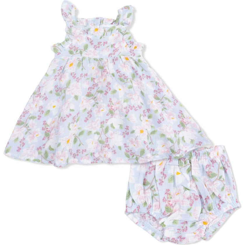 Magnolias - Paperbag Ruffle Sundress with Bloomer