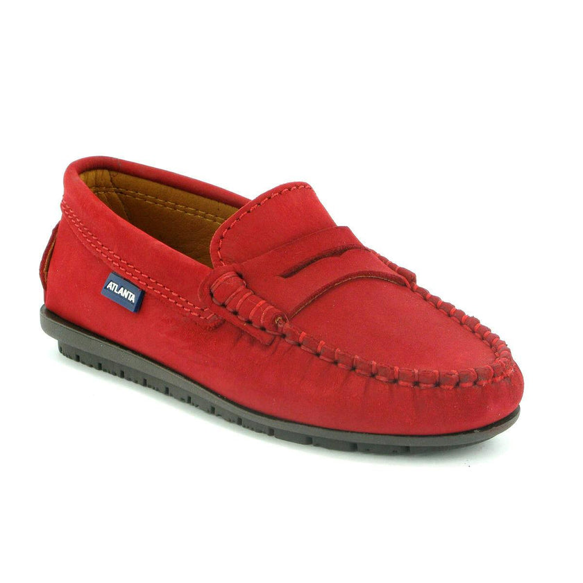 Penny 032 Walker Moccasins, red nubuck leather