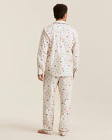 Men's Twill Pajama Set in Thanksgiving Traditions