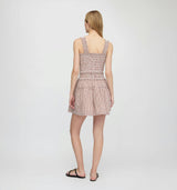 The Azalea Mini Nap Dress - Cognac Gingham