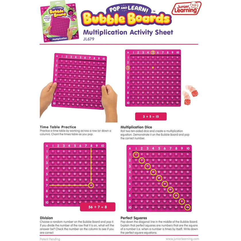 Mulitplication Bubble Board