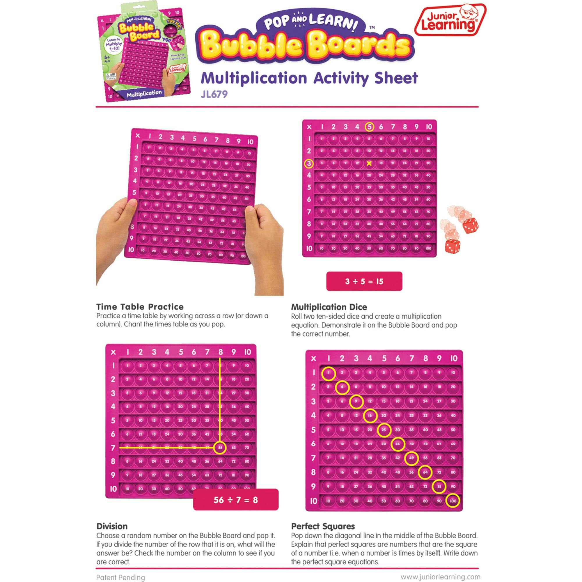 Mulitplication Bubble Board