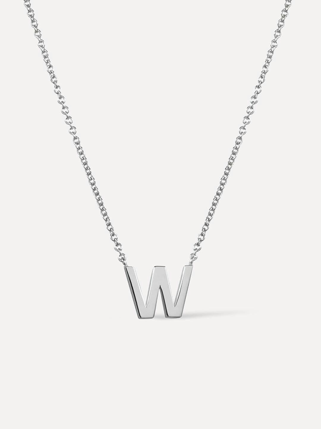 Silver Initial Necklace - Letter Necklace