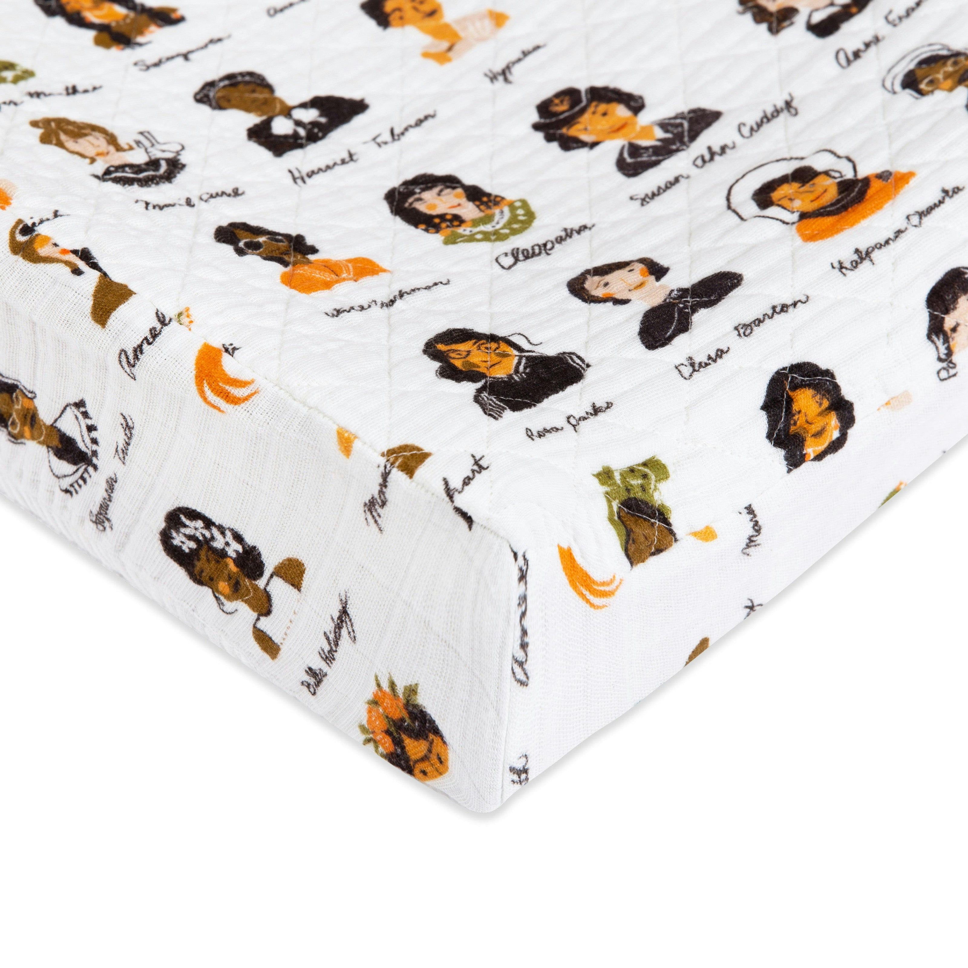 Babyletto Quilted Changing Pad Cover in GOTS Certified Organic Muslin Cotton