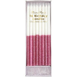 Meri Meri Dusty Pink Glitter Dipped Candles