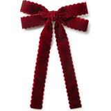 Opaline Velvet Scalloped Long Tail Clip
