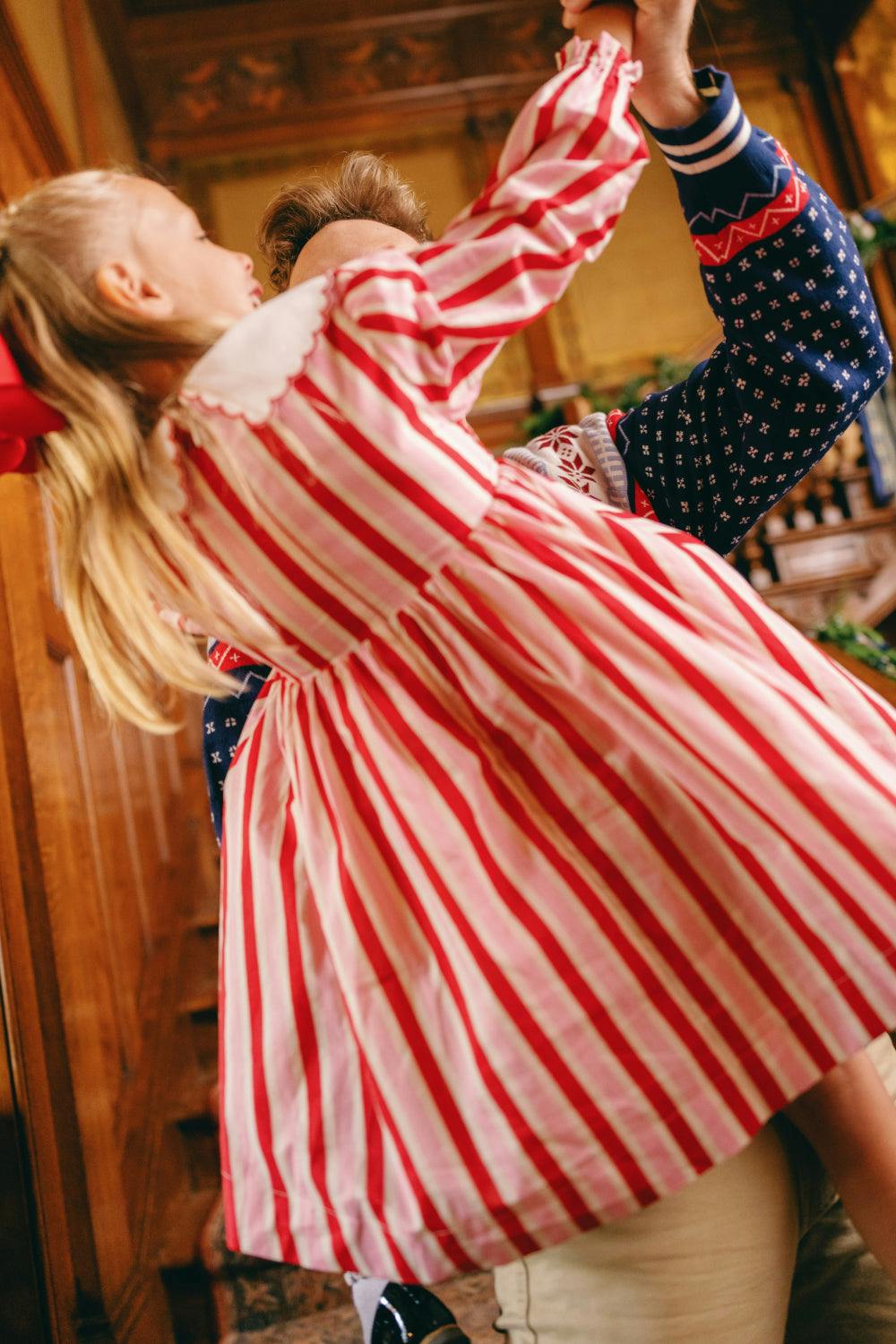 Mini Hawthorn Dress in Candy Cane Stripe
