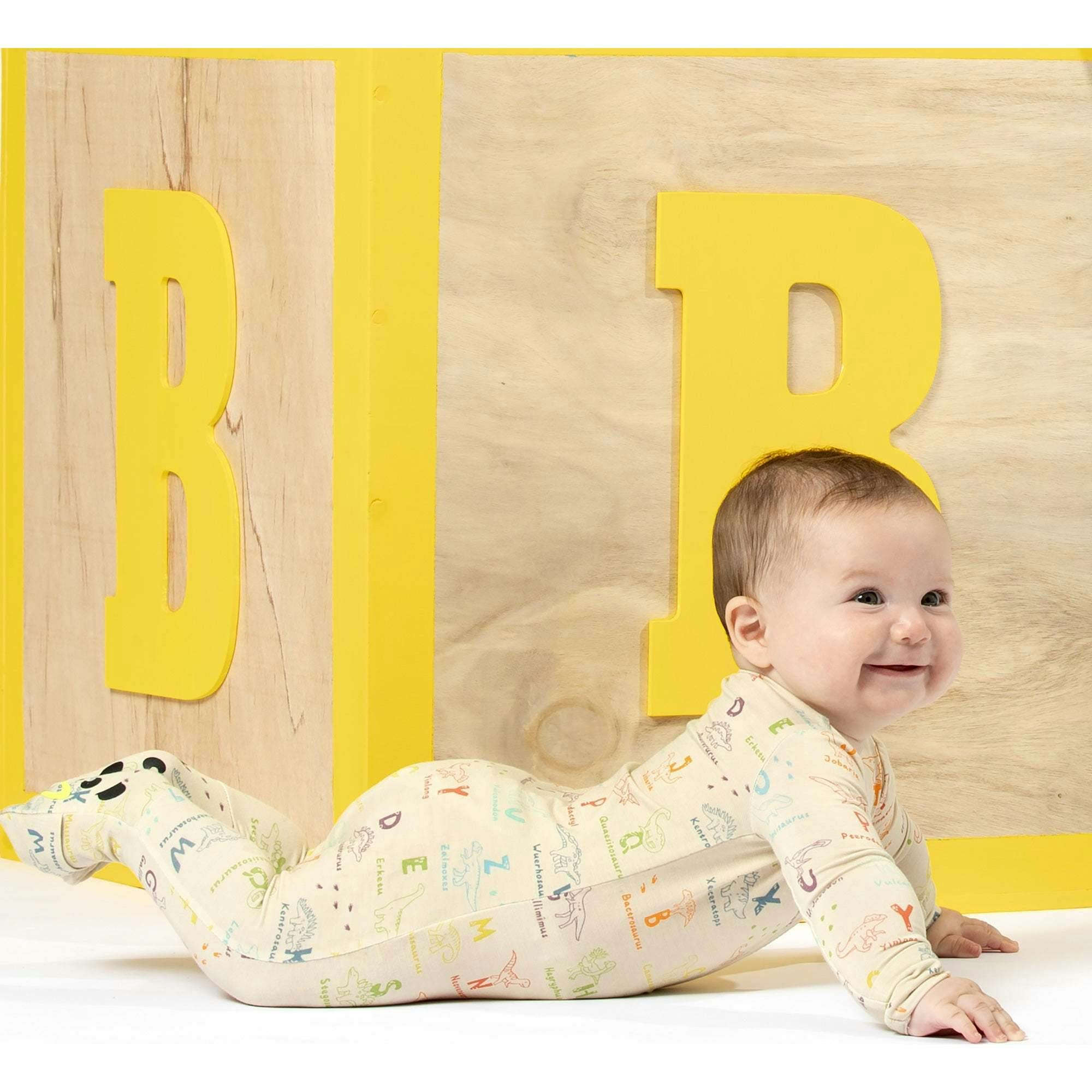 Dino ABC Bamboo Convertible Footie
