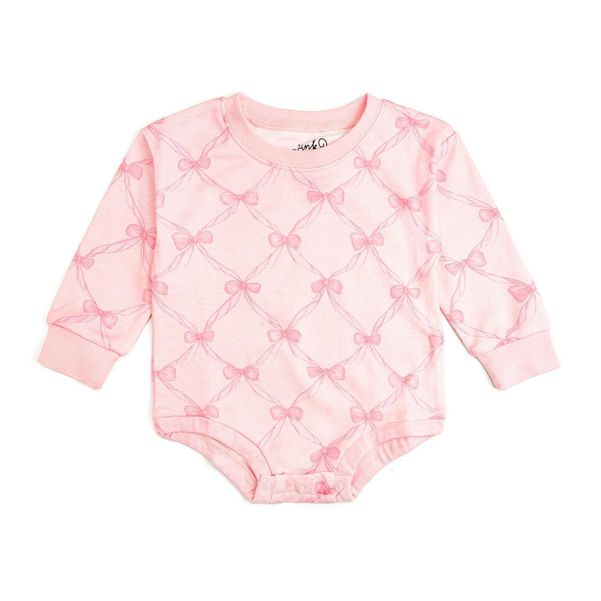 Bow Trellis Long Sleeve Romper