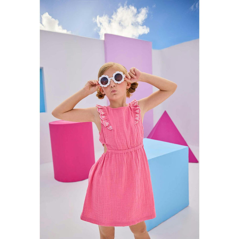 Cutout Dress - Hot Pink