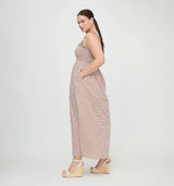The Ashlyn Nap Dress - Cognac Gingham
