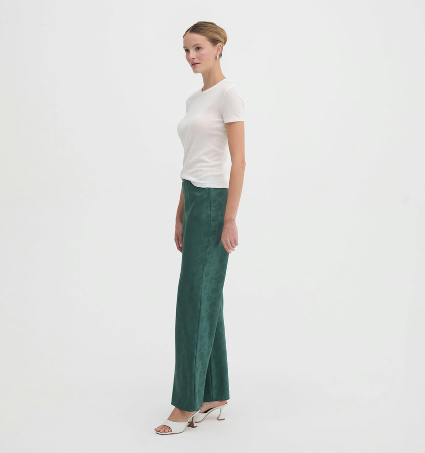 The Beverly Pant - Jadeite Floral Jacquard