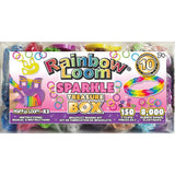 Rainbow Loom Sparkle Rubber Band Treasure Box Edition Friendship Bracelet Making Craft Kit w/ 8