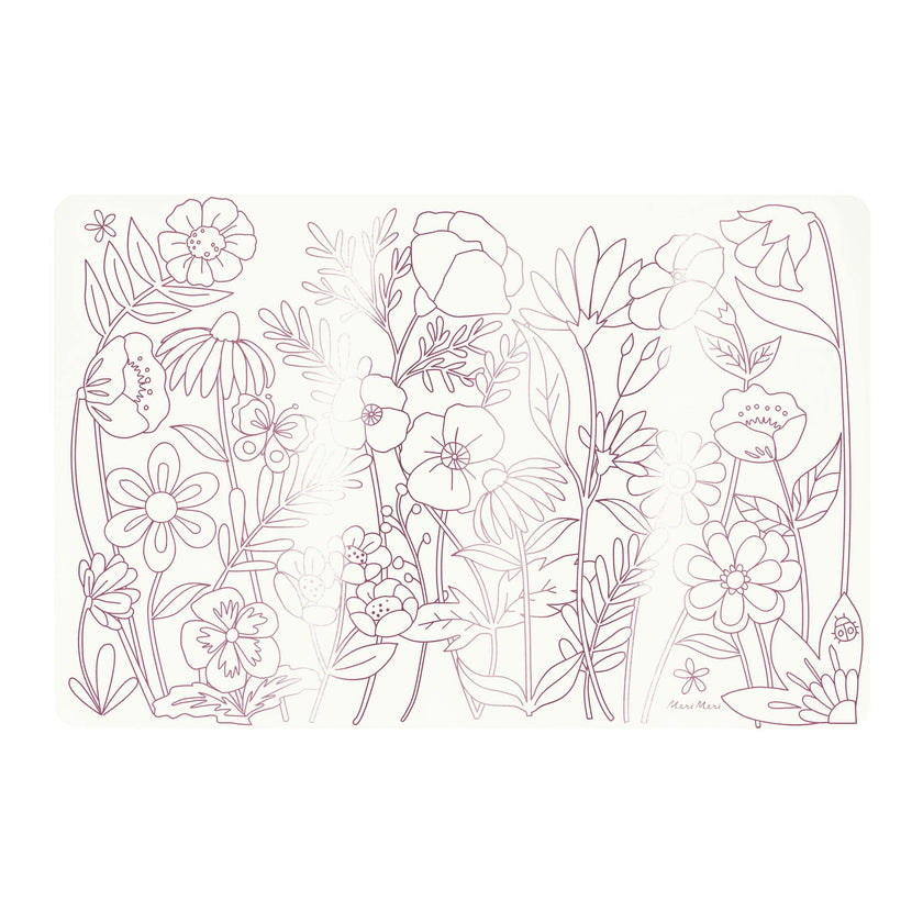 Butterflies & Flowers Coloring Placemats