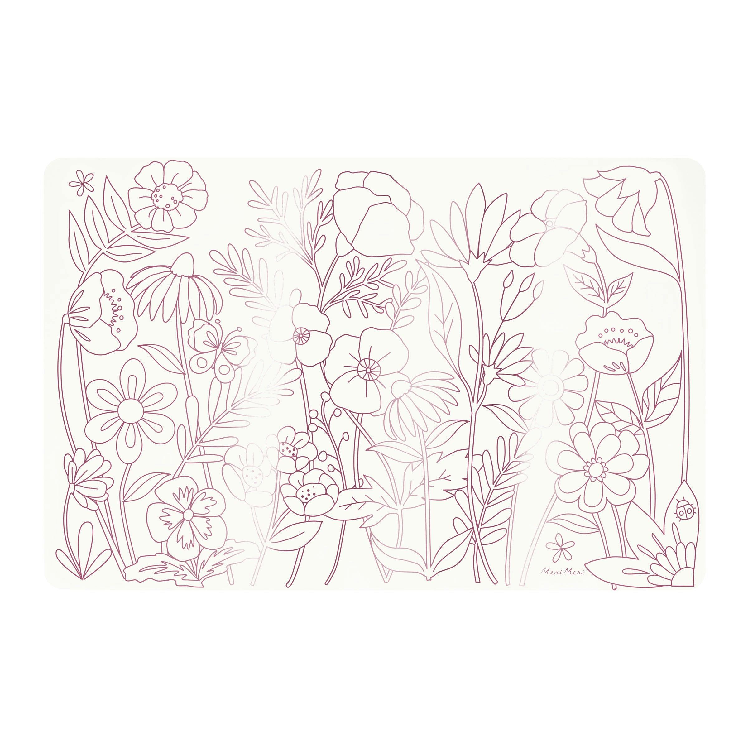 Butterflies & Flowers Coloring Placemats