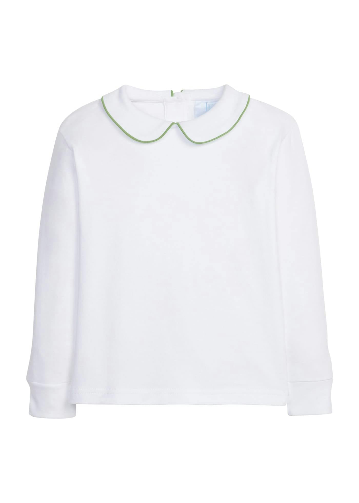 Piped Peter Pan Shirt - Watercress