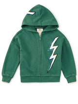 Lightning Bolt Easy Fit Hoodie, Silver Pine