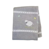 Knit Lamb Baby Blanket, Grey