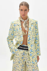 Hygge Linen Blazer - Francesca Print
