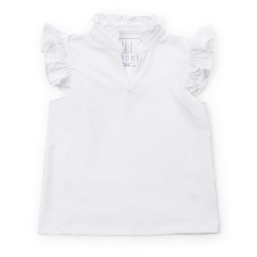 Ellie Girls' Sleeveless Performance Top by LH Sport White