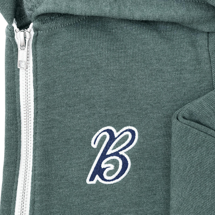 Hooded Zip-up Sweatshirt Retro Initial