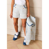 Brighton Boucle Tweed Gold Button Shorts in Blue (4-12yrs)