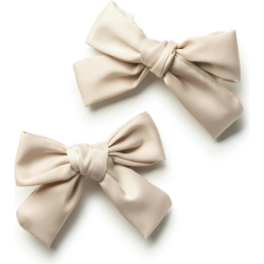 Rosa Vintage Satin Double Bow Clips