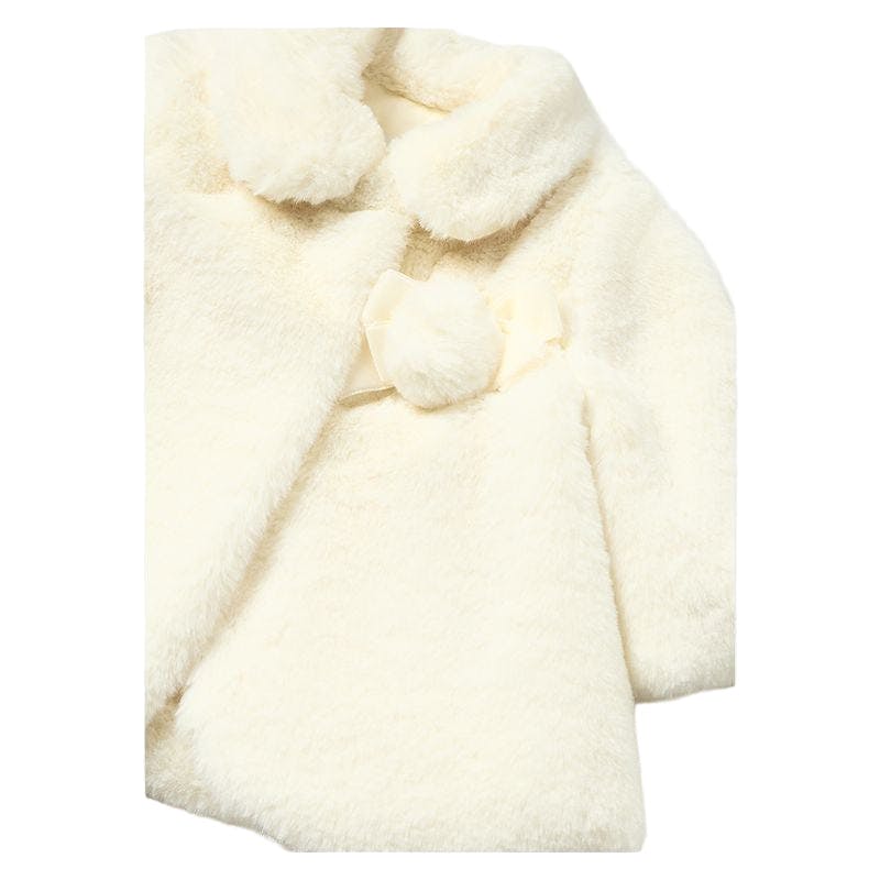 Cream Faux Fur Coat
