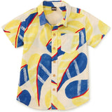 Printed Button Up Woven Shirt, Multi