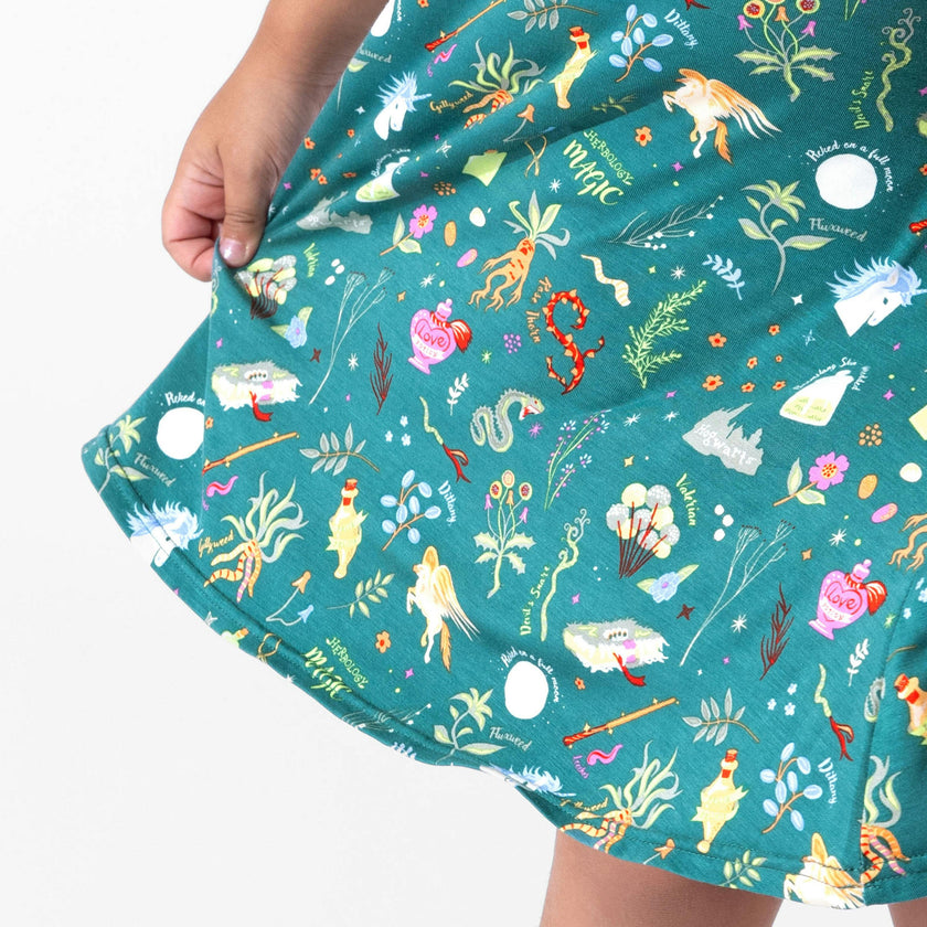 Mandrake's Potions & Herbs Bamboo Girls' Short Sleeve Dress