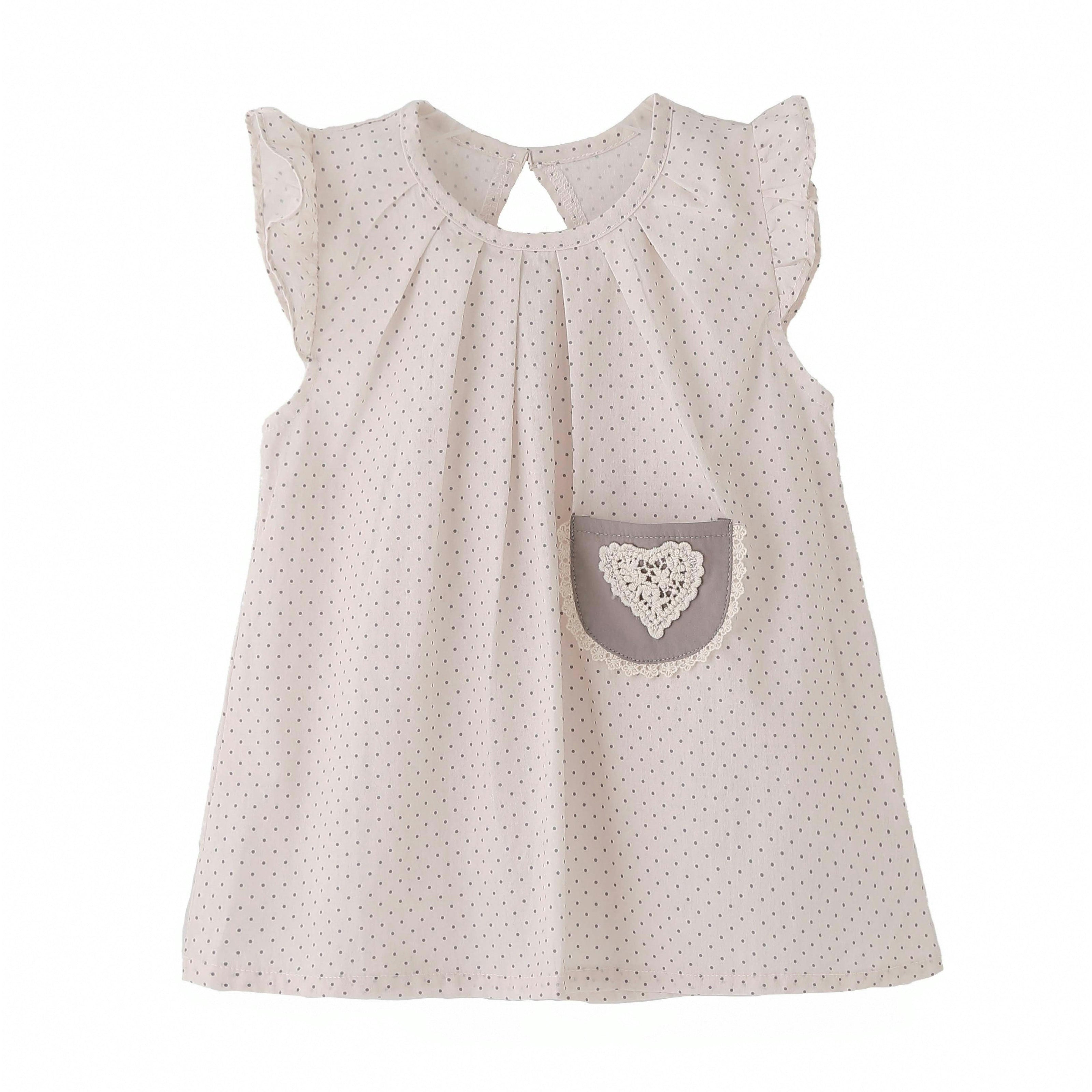 Beige Heart Dot Dress