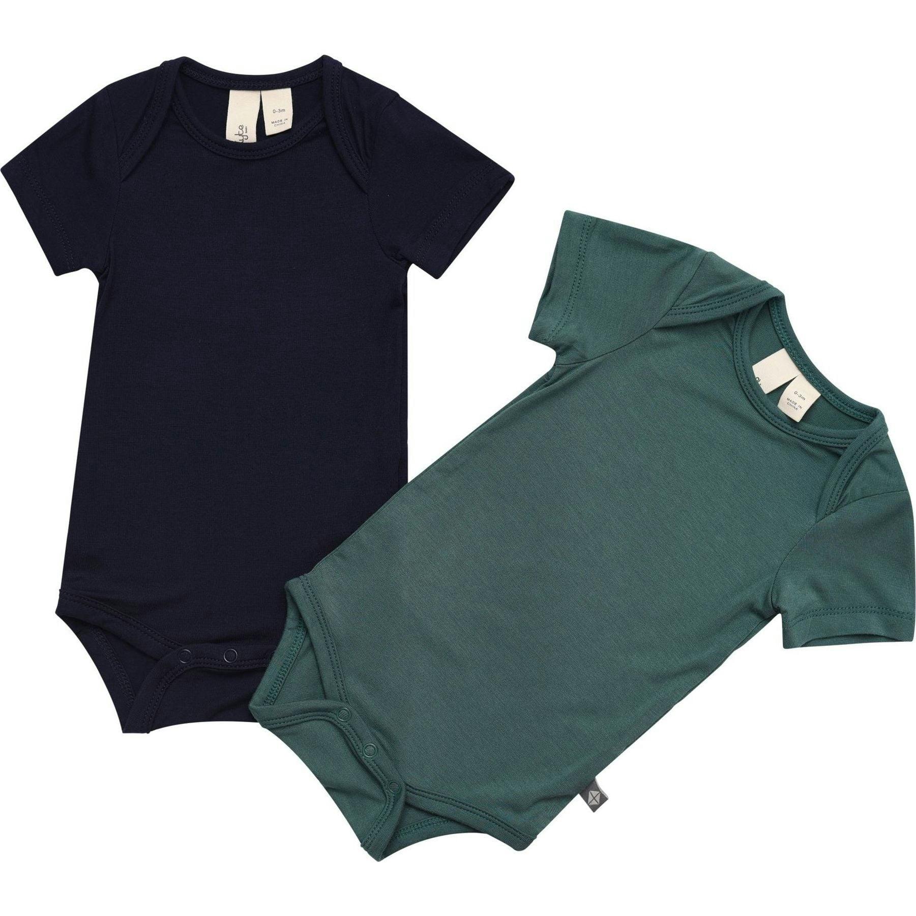 2-Pack Short Sleeve Bodysuit, Blue