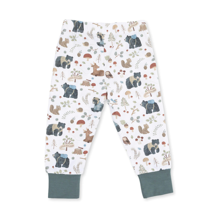 Southern Woodland Animals Green - Long Sleeve Loungewear Set