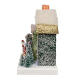 Kurt Adler 7.5-Inch Battery Operated LED Lighted Green Paper House Table Piece