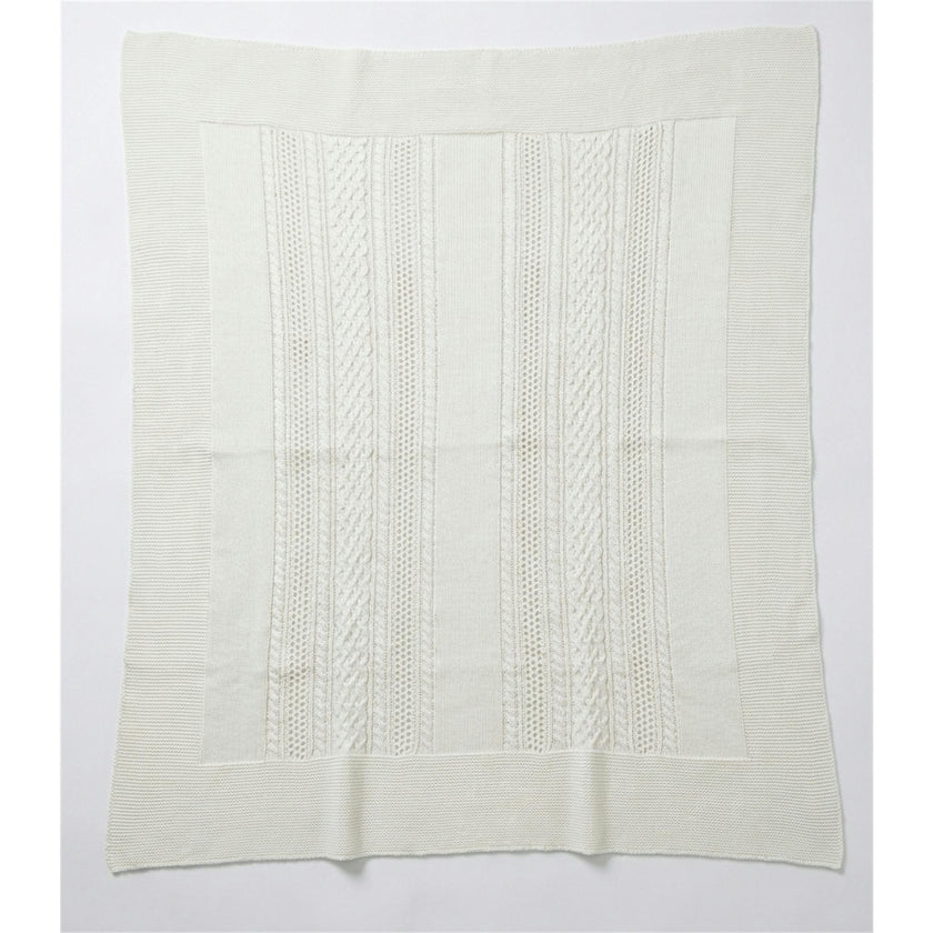 Center Braided Knit Blanket
