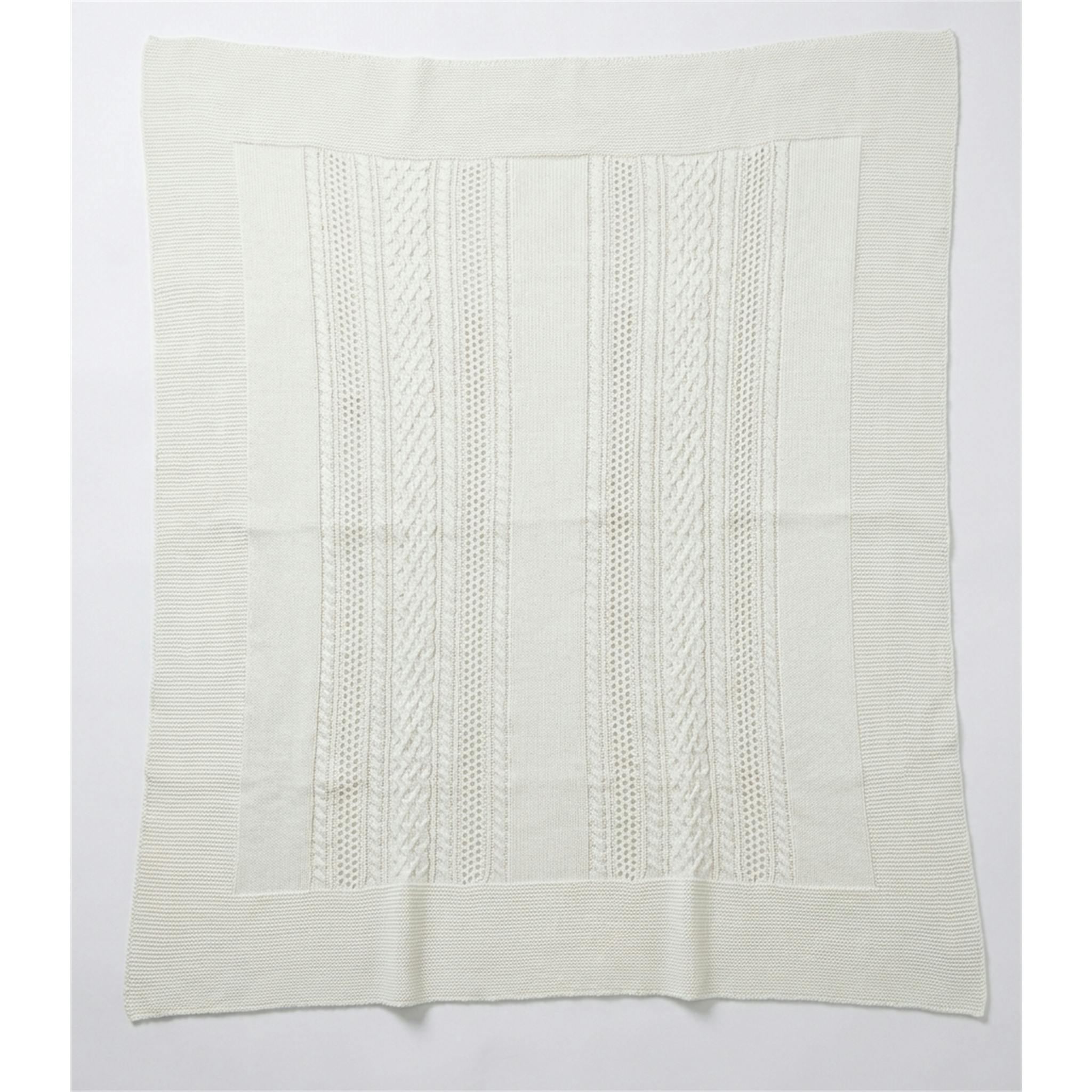 Center Braided Knit Blanket