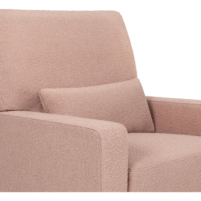 Crawford Boucle With Tassel Fringe Pillowback Comfort Swivel Glider