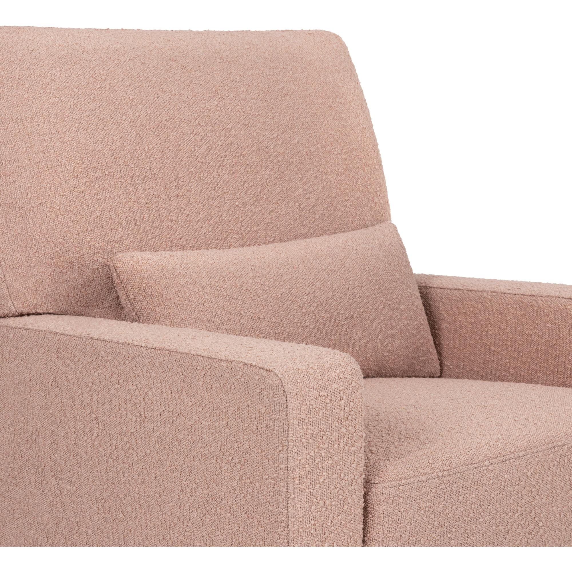 Crawford Boucle With Tassel Fringe Pillowback Comfort Swivel Glider