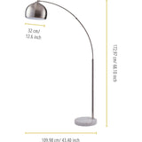 Arquer Arc 68.1" Metal Floor Lamp with Bell Shade