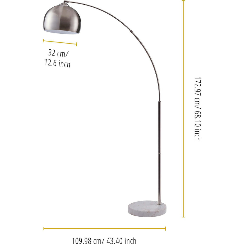 Arquer Arc 68.1" Metal Floor Lamp with Bell Shade