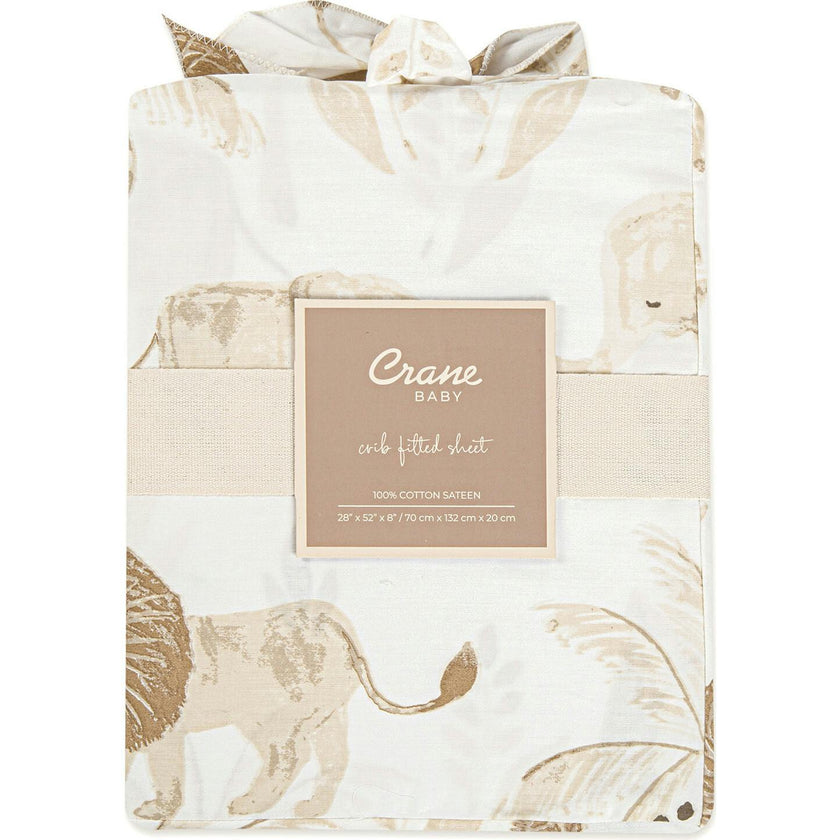 Kendi Fitted Crib Sheet (Safari Animal)