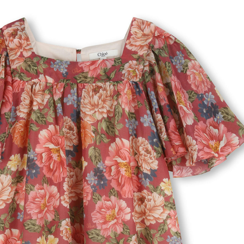 Garnet Rose Floral Chloé Dress