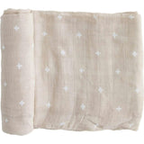 Cotton Muslin Swaddle Blanket - Tropical Leaf