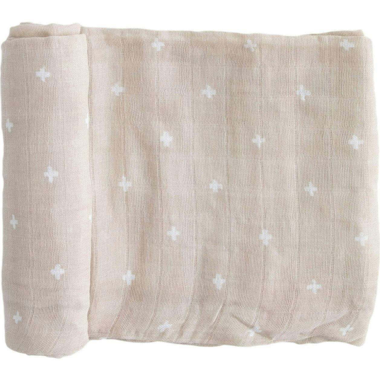 Cotton Muslin Swaddle Blanket - Tropical Leaf