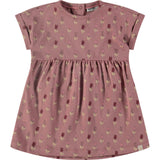 Flower Print Round Neck Short Sleeve Dress