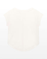 Rayon Rib Exposed Cap Sleeve Tee